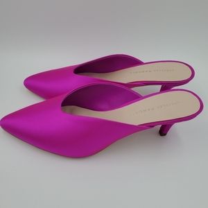 Loeffler Randall Pink Satin Kitten Heels